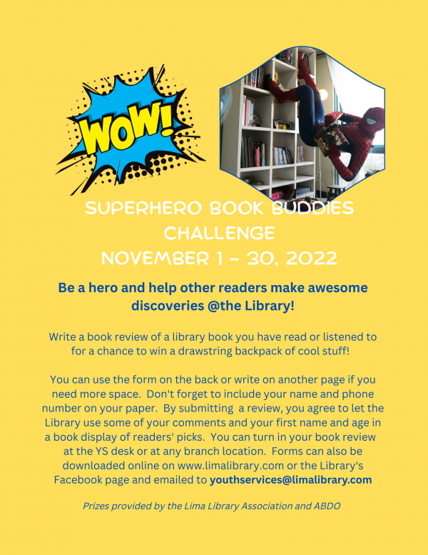 Superhero Book Buddies Challenge